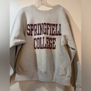 Springfield College Heavyweight Crewneck Sweatshirt Adult Sz Medium
